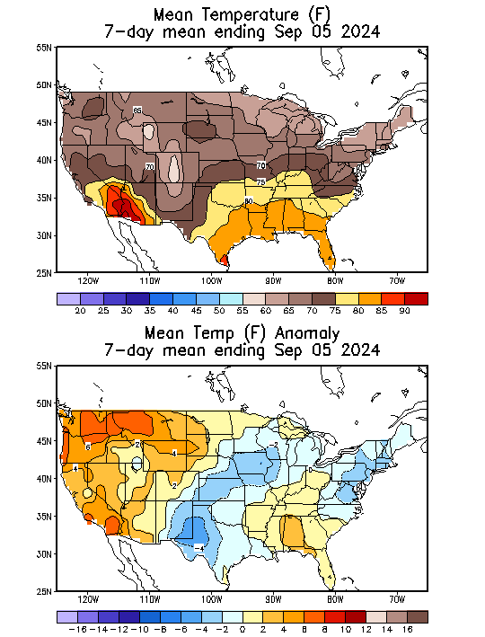 Mean Temperature (F) 7-Day Mean ending Sep 05, 2024