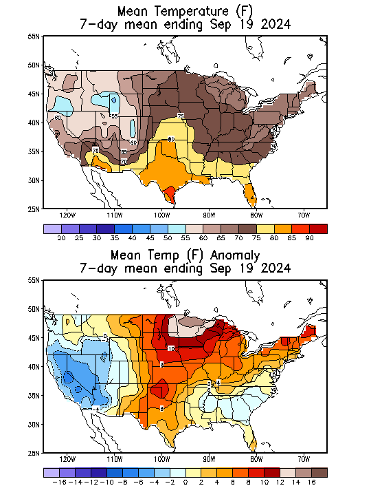 Mean Temperature (F) 7-Day Mean ending Sep 19, 2024