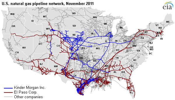Image result for gas pipelines map us