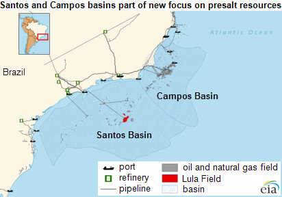 brazil oil fields map Recent Production Growth From Presalt Resources Increases Brazil S brazil oil fields map